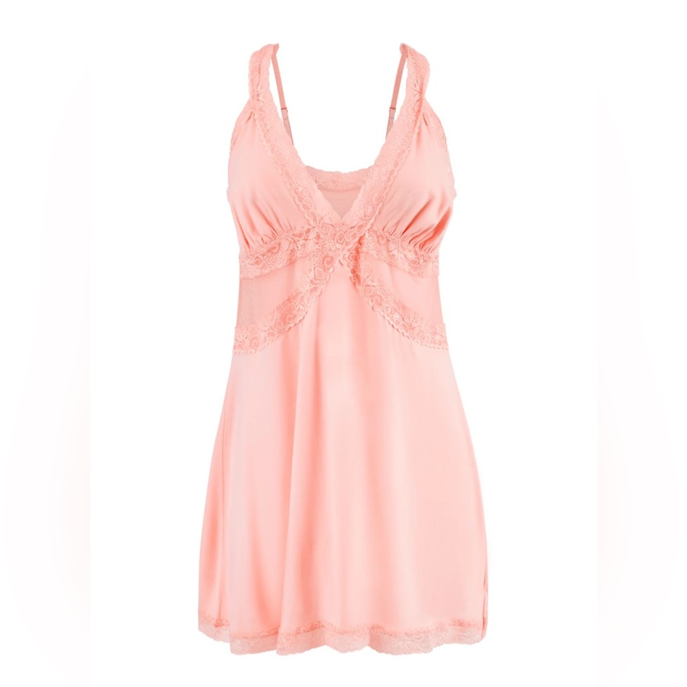 Adore Me Primose Slip - Pink - Sleep Dress - Size M